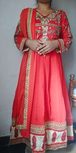 2 Anarkali suit combo (blue &amp;red)