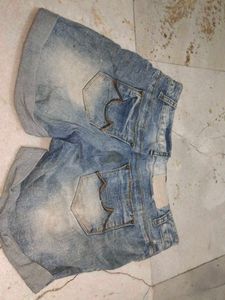 Distressed Denim Shorts