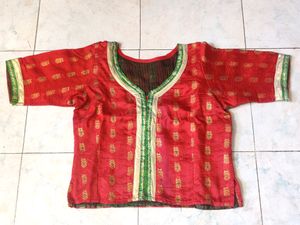 Beautiful Red Choli Blouse Crop Top