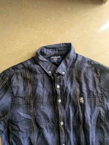 Men's Blue Plaid Shirt