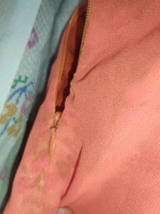 Indo Western Lehenga Cum Saree Long With Zip Pearl