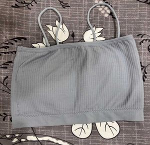 Ribbed Seamless Tube Bra