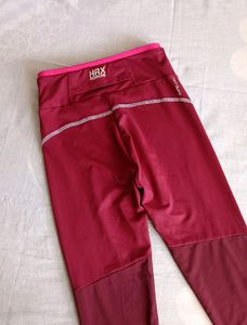 Hrx By Hrithik Roshan Womens Plum Rapid Dry Tights