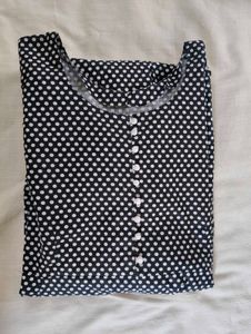New Black Pue Cotton Beautiful Kurta