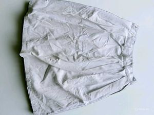 White Pleated School Uniform Skirt