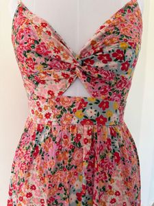 Floral Cut-Out Midi Dress