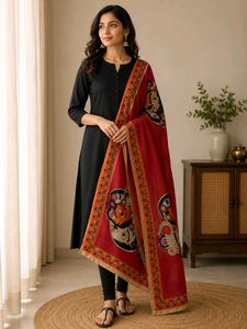 vibrant kalamkari print dupatta❤