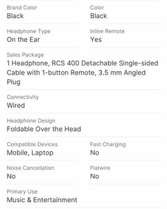 Sennheiser HD 400S Wired Headphones