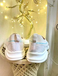 Comfy White Knit Slip-On Sneakers