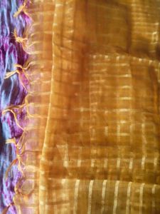 Golden Checkered Dupatta