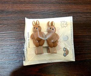 Cute Korean Hair Clips - 2 Pairs Set