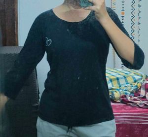 Black 3/4 Sleeve T-Shirt