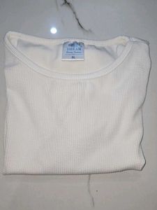 Cream Textured Crop Top