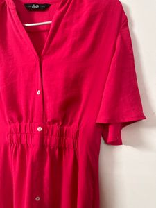 Pink Casual Midi For Everyday Wear