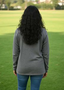 Grey Long Sleeve knit Top