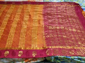 Elegant Silk Saree with Gold Zari