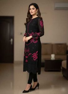 pakistani black &amp; Pink Salwar Suit