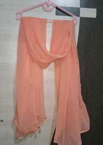 Teal Embroidered Kurta Set with Peach Dupa