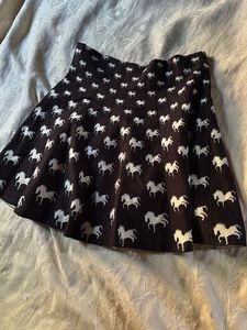 Cute Horse Print Skater Skirt