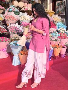 Beautiful Pink Kurta Set with Palazzo