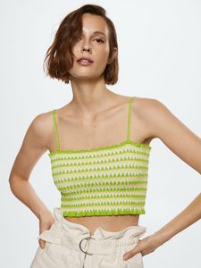Smocked Crop Top - Mango