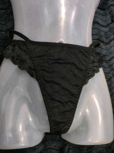 Elegant Black🤎 Lace Trim Bikini Panty