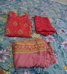 Elegant Orange Indian Suit Set