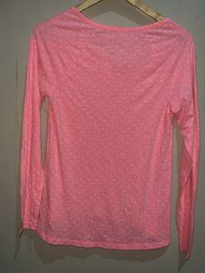 Pink Polka Dot Long Sleeve Top