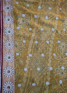 Stunning Blue Saree with Polka Dots 6