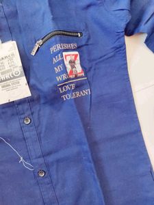 Men's Royal Blue Casual Shirt