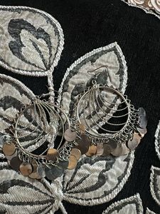 Bohemian Hoop Earrings with Coins