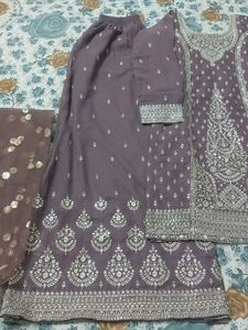 party wear 3 piece sharara suit