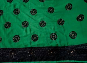 Elegant Green Embroidered Saree