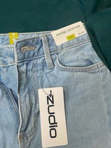 Light Wash Flared Jeans with Side Slits