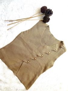 Stylish Sleeveless Taupe Top