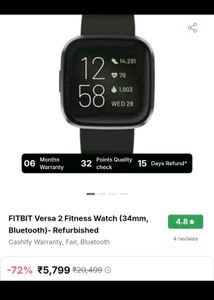 Fitbit Versa 2 Amoled Smartwatch with Charger