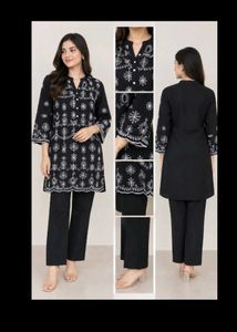 Black Codset with all over Embroidery