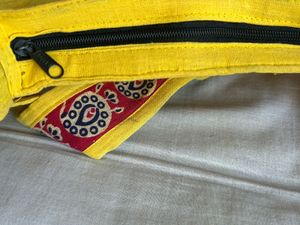 Vibrant Yellow Embroidered Purse