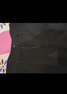 chocolate brown trousers high waisted