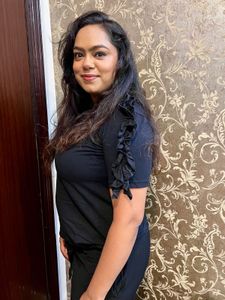 Zara Stylish Black Top with Ruffled Sleeves