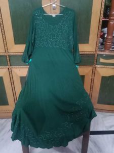 Emerald Green Embellished Gown/ dress /long kurti