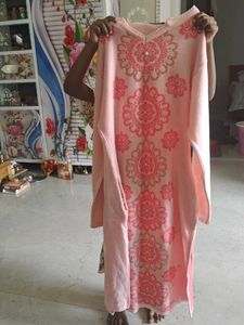Pretty Pink Floral Print Kurta
