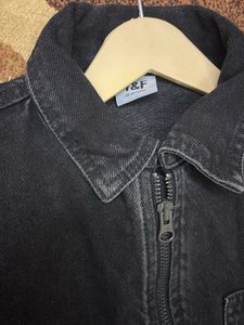 Black Denim Jumpsuit with Belt