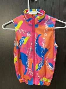 Girls Funky Patterned Sleeveless Top and shorts