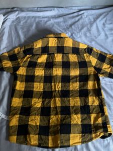 Yellow &amp; Black Plaid Shirt