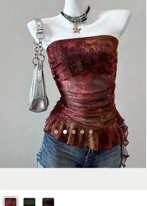 Boho Floral Print Tube Top
