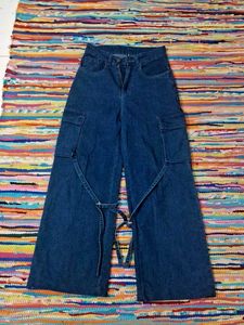 SASSAFRAS Wide Leg Cargo Jeans