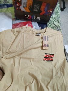 Brand New Cool Graphic T-Shirt (biscuit colour)