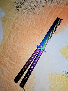 Butterfly Knife Comb - Rainbow