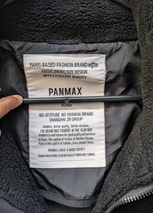 panmax paris Stylish Black Fleece Jacket